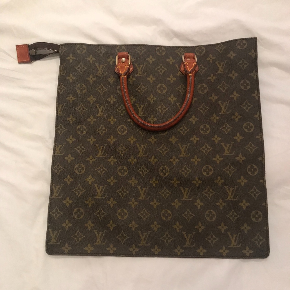 LOUIS VUITTON sac plat purse tote monogram bag